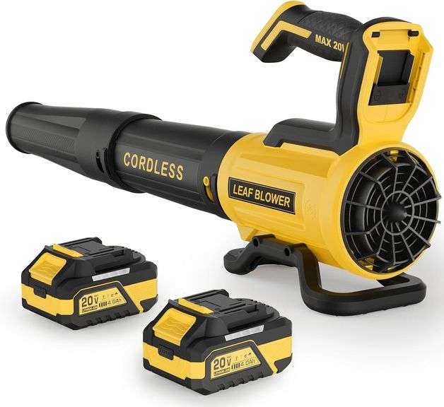 Leaf Blower Cordless, 2  4.0Ah Batteries, Charger image