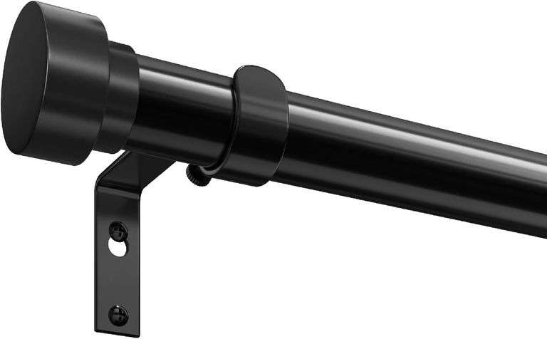 Simple Trending Curtain Rods, 28-84 In, Black image
