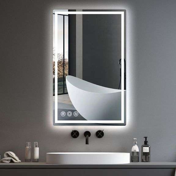 LED Bathroom Mirror 24"x 40" Frontlit Backlit image
