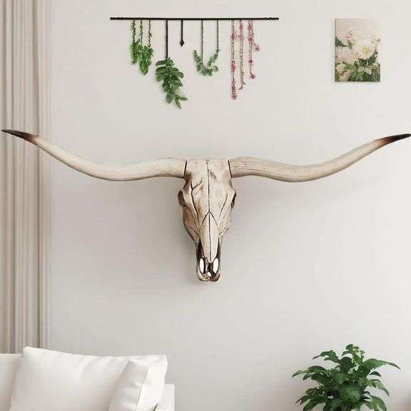 Longhorn Skull, Faux Taxidermy Bull's Head image