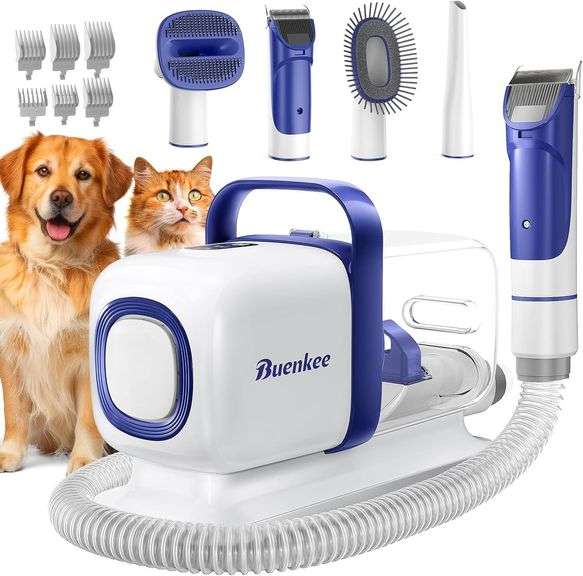 Pet Grooming Kit with Vacuum, Low Noise, White image