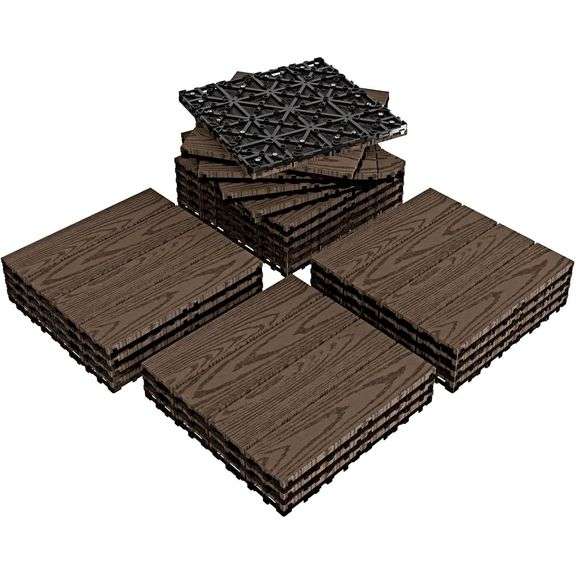 21PCS Composite Deck Tiles, 11.8"x11.8" image