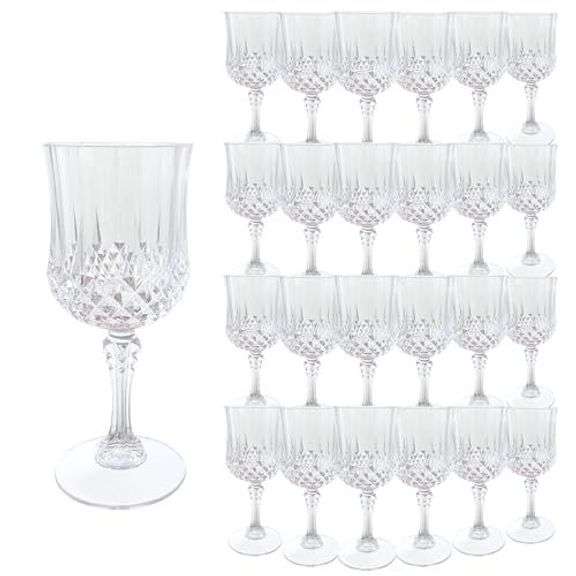 Plastic Wine Goblets, Vintage (24, transparent) image
