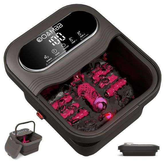 Foot Spa, Heat & Massage, XL, Grey image