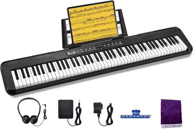88 Key Digital Piano, Weighted, Bluetooth MIDI image