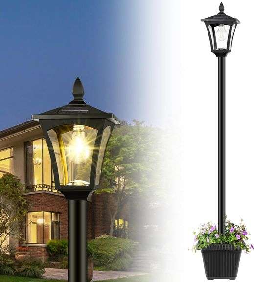 72" Solar Outdoor Light with Waterproof Planter image