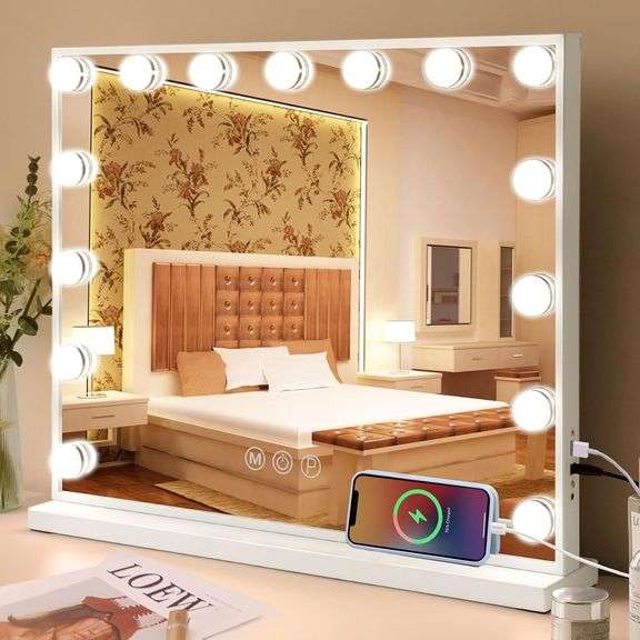 Fenair Vanity Mirror with Lights 22.8"x18.1" image