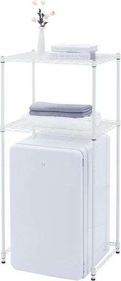 Mini Fridge Shelf Adjustable Height, White Rack image
