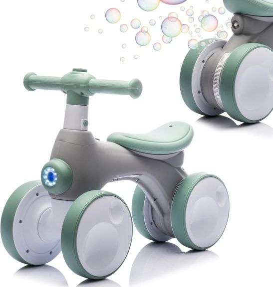 Baby Balance Bike w/Bubble Machine for 1 Yr Old image