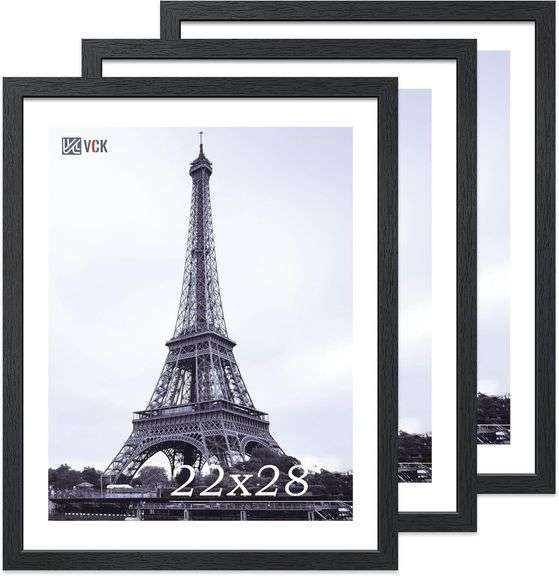 VCK 22x28 Poster Frame Set of 3 - Black Wood image