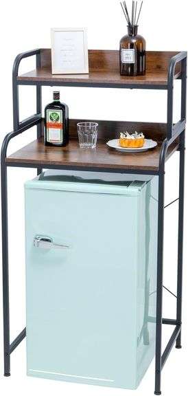 2-Tier Mini Fridge & Microwave Stand Table image