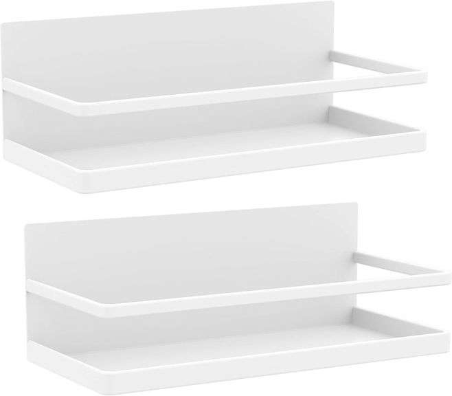 Magnetic Spice Rack, Single Tier, 2 Pack (White) image