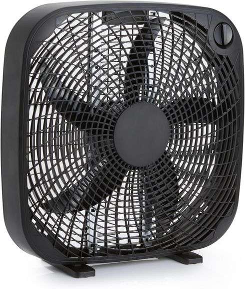 Amazon Basics Box Fan, 3 Speed, 20-Inch, Black image