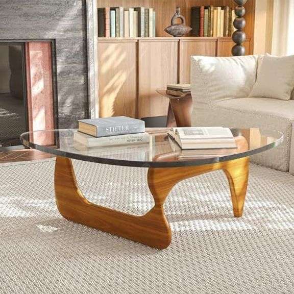Modern Large Glass Coffee Table, Unique Design image
