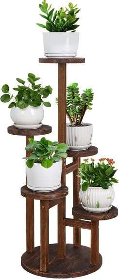 Plant Stand Indoor,5 Tier Plant Stand,Wood Shelf image