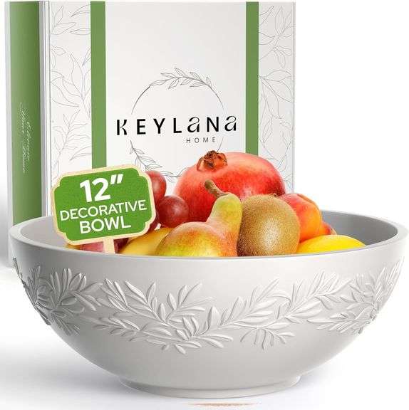 Concrete Fruit Bowl 12in - Large Decorative Bowl image