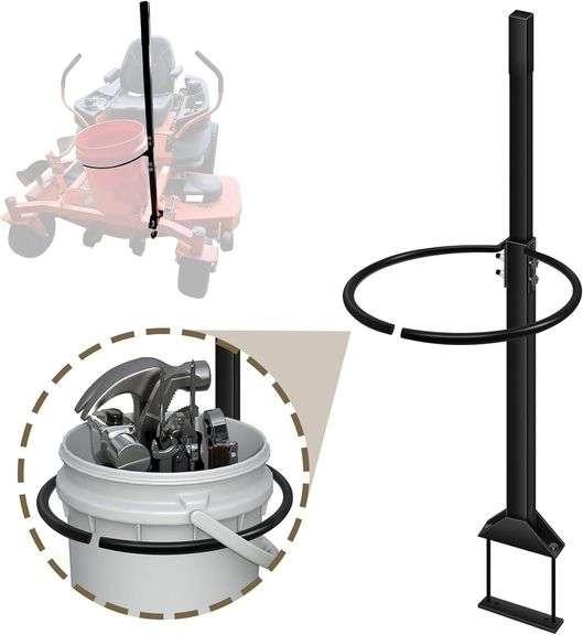 Zero Turn Mower 5 Gallon Bucket Holder - Black image