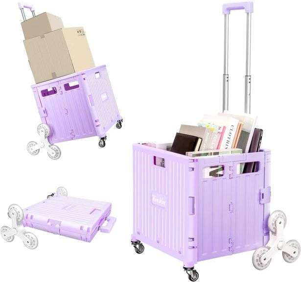 Foldable Rolling Crate: Handcart for Shopping image