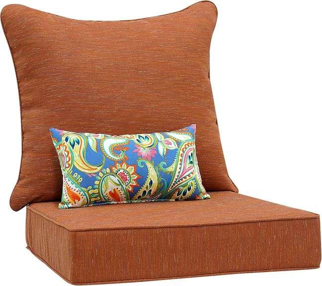Outdoor Seat Cushion Set, 24 x 22 Inches, Olefin image
