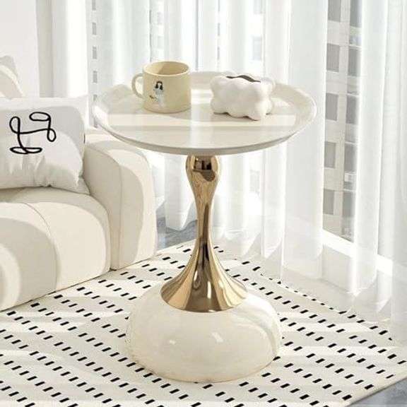 Elegant Hourglass Side Table - Fashionable Decor image