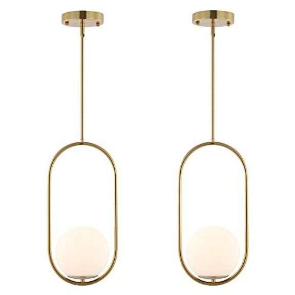 Modern Gold Globe Pendant Light Mid Century image