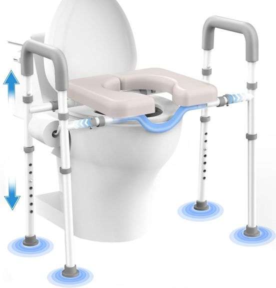 Toilet Seat Riser for Seniors, 400lbs Capacity image