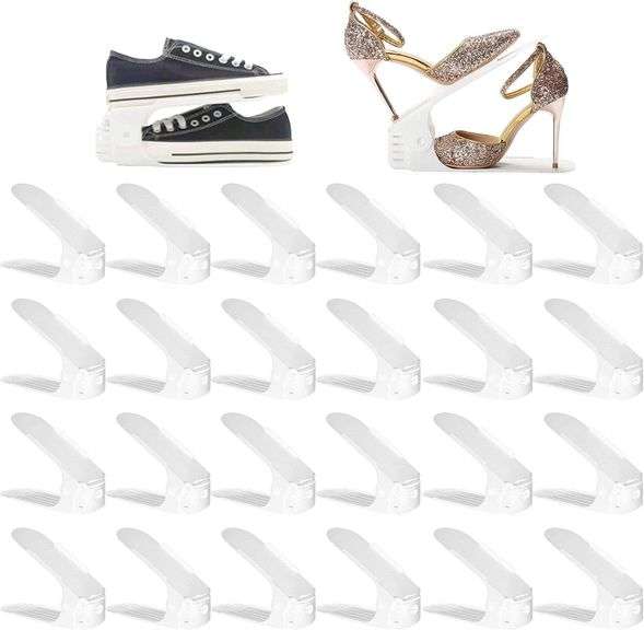 Shoe Slots Organizer, 24 Pack, Adjustable Stackers image