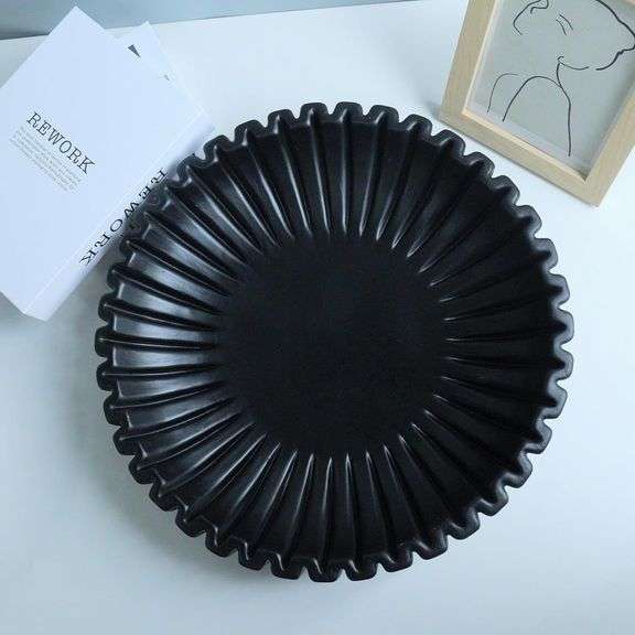 15"" Large Decorative Bowl, Scalloped Design image