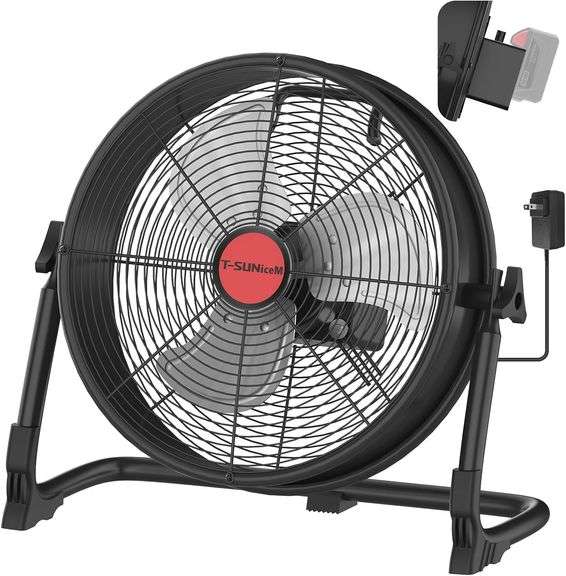 12" Battery Operated Fan, Cordless & Portable image