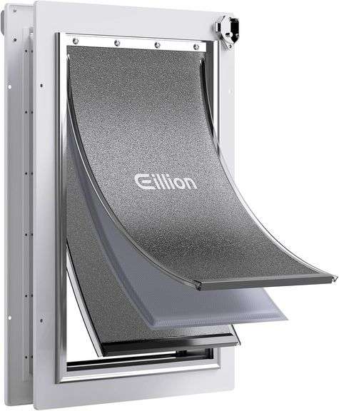 Large Dog Door, Aluminum Frame, 3 Flaps, Lock image