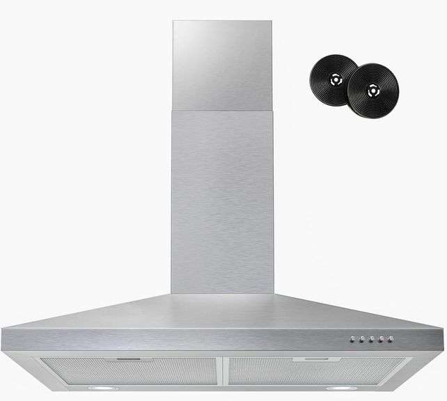 FIREGAS 30in Wall Mount Range Hood, LED, 3-Speed image