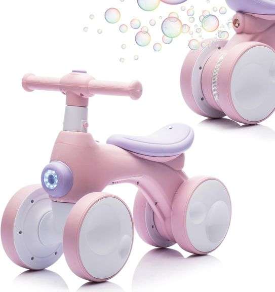 Baby Toddler Balance Bike with Bubble Machine image