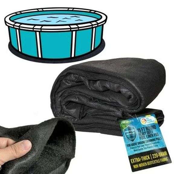 15' Round Pool Liner Pad - Heavy Duty image