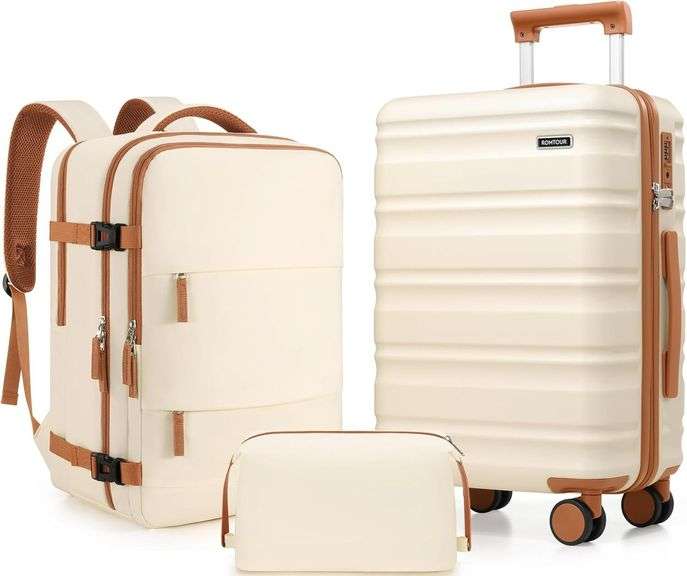 3 Pc Luggage Set 20in Carry On w/ Spinner Wheels image