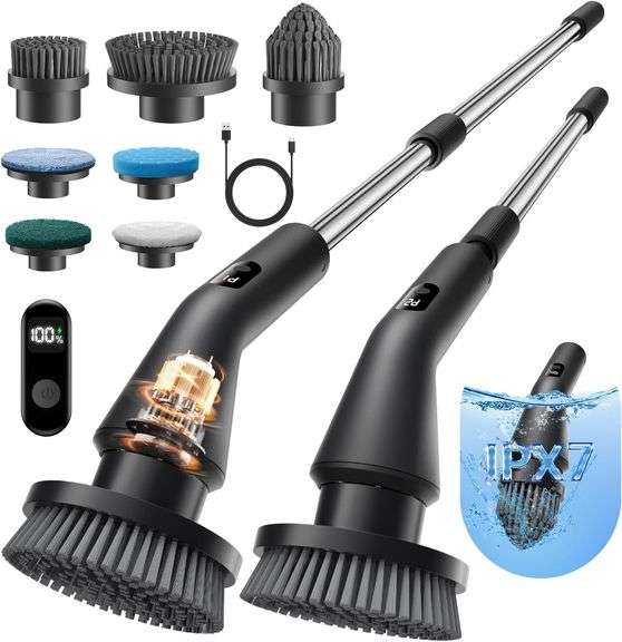 Leebein Spin Scrubber, Cordless, IPX7, 7 Heads image