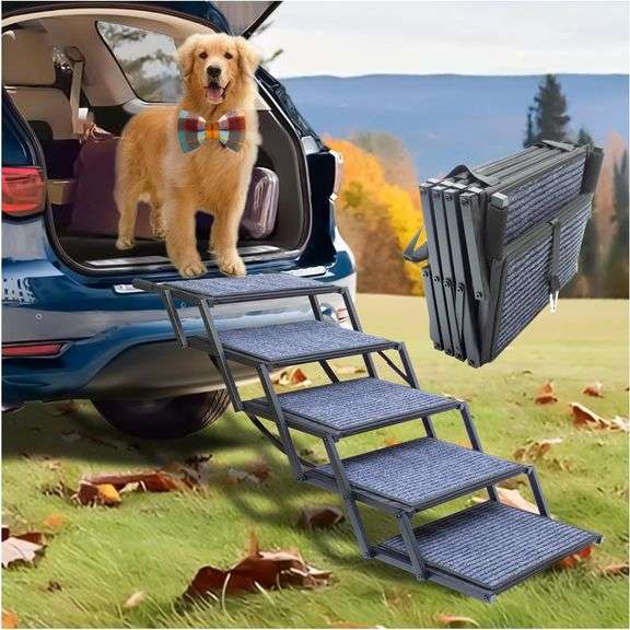 Extra Wide Dog Ramp for Car, Truck, SUV - 5 Steps image