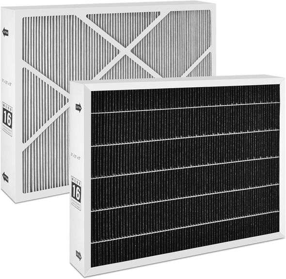 20x25x5 MERV 16 Air Filter Carbon, 2-Pack image