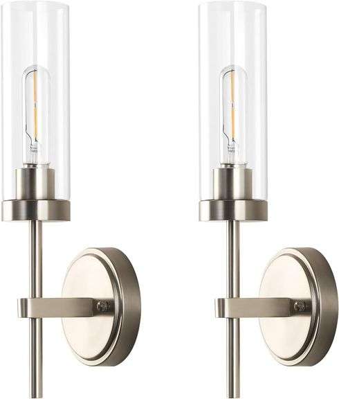 WILON Wall Sconces, Brushed Nickel, Set of 2 image