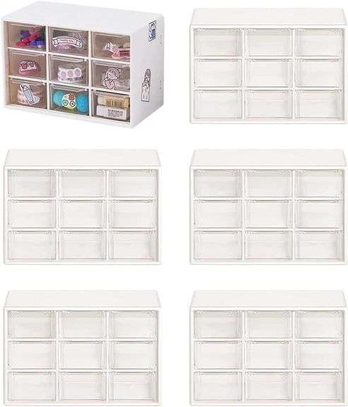 6 Pcs Drawer Organizer for Desk with 9 Drawers image