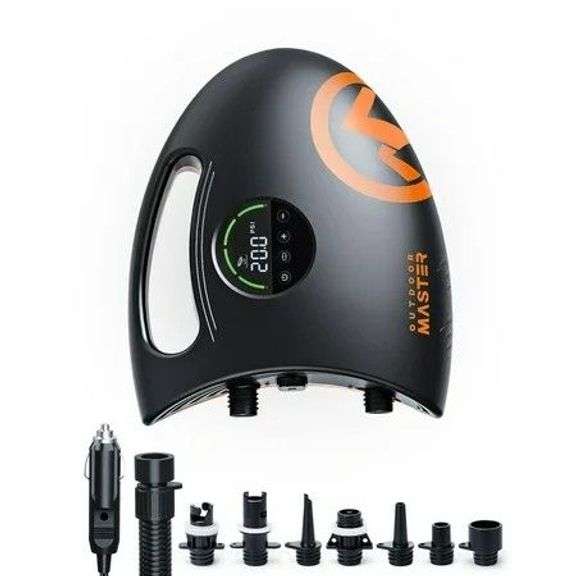 OutdoorMaster SUP Air Pump, 20PSI, Rechargeable image