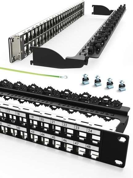 48Port Keystone Patch Panel 1U, 19-inch image