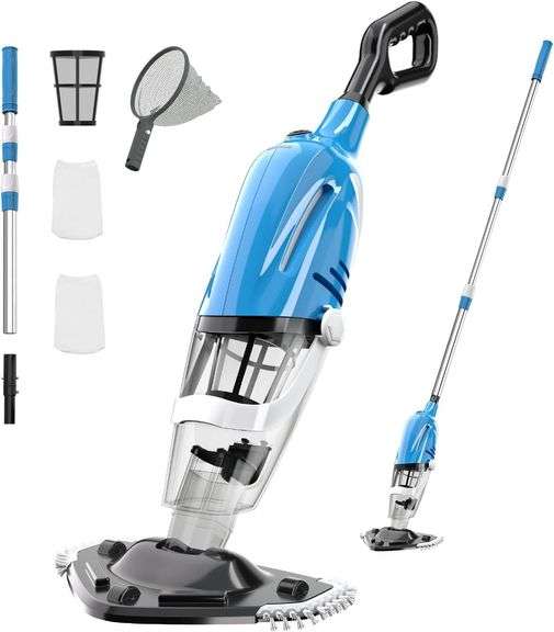 Cordless Pool Vacuum, Telescopic Pole, 80 Min image