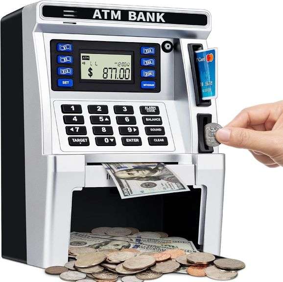 BAODLON Piggy Bank for Kids, ATM Machine Bank image