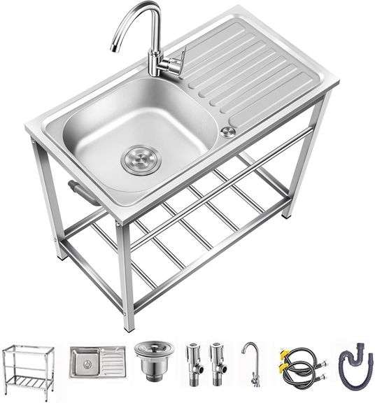 Outdoor Utility Sink, Free Standing, Stainless image