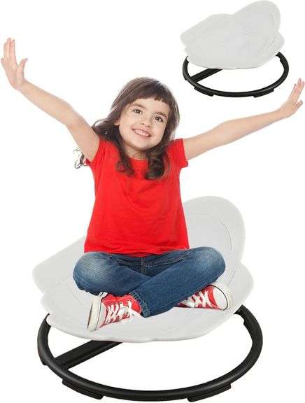 Spinning Chair for Autistic Kids, Gray, Spaceship image