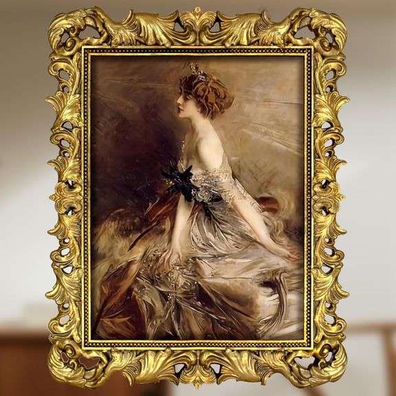 Gold 11x14 Vintage Baroque Picture Frame image