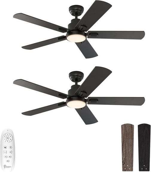 warmiplanet 52" Fan w/ Lights & Remote, Black image