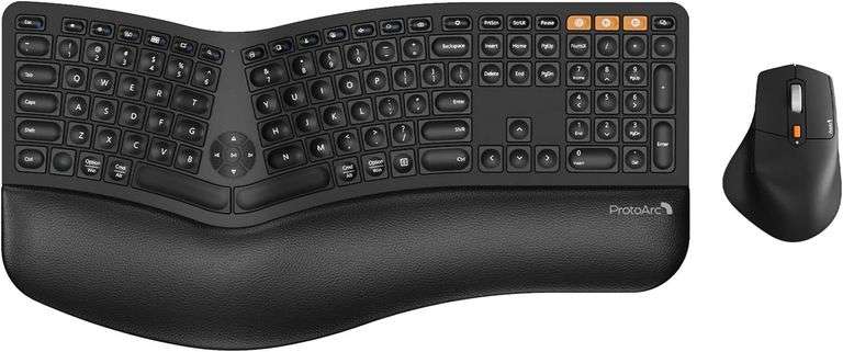 ProtoArc Ergonomic Wireless Keyboard Mouse, EKM01 image