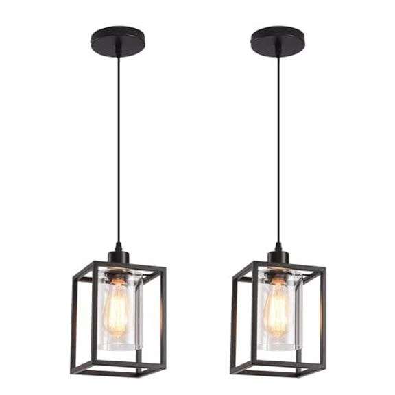 Black Pendant Lights, Farmhouse Adjustable image