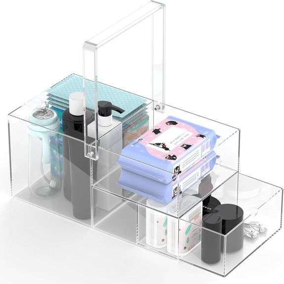 Portable Acrylic Car Diaper Storage Box image